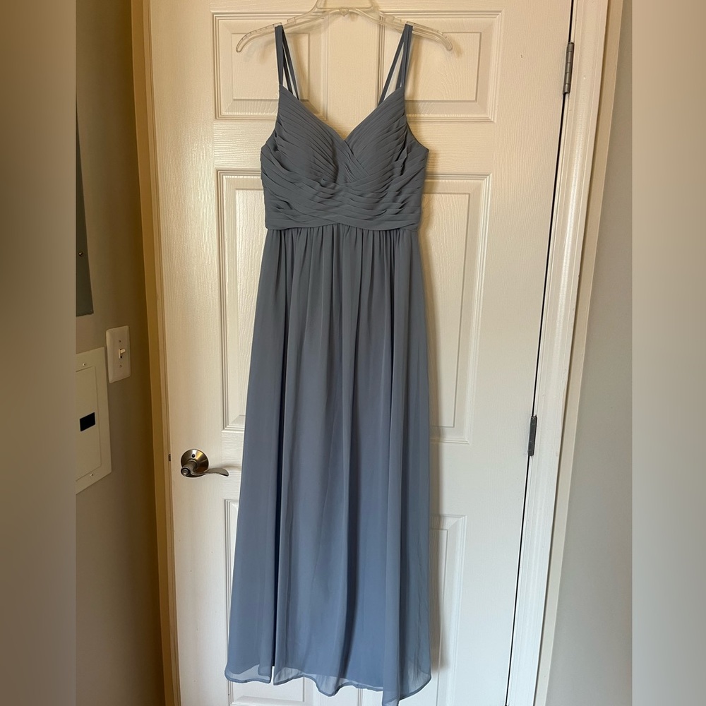 Azazie Blake Dress Dusty Blue Size A4